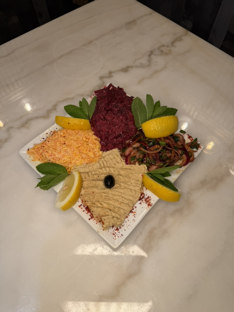 Meze plates opening a table